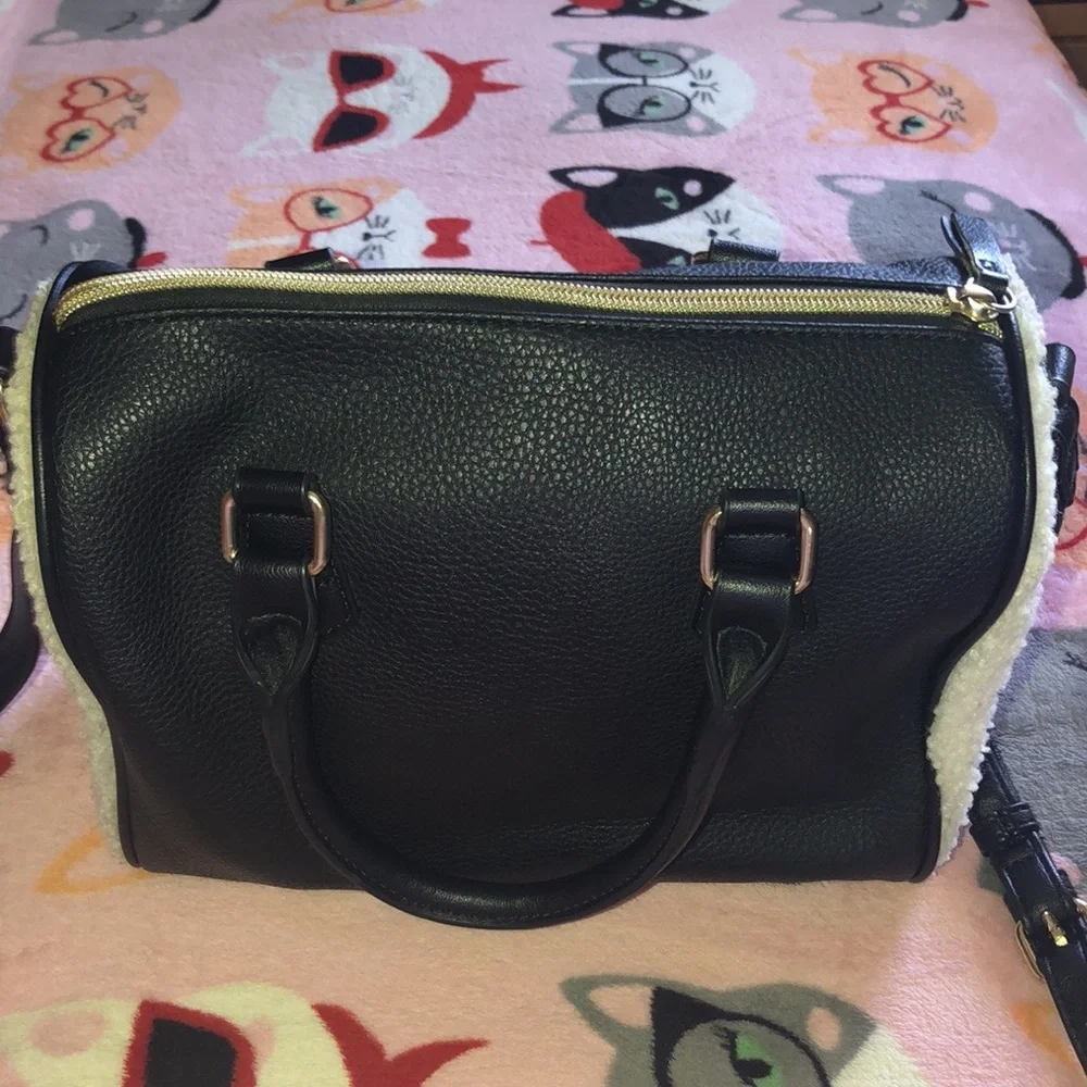 Juicy Couture Black & White Logo Satchel Bag